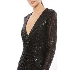 Mac Duggal Black Sequin Gown Style 26549 Black Size 6 MSRP$358